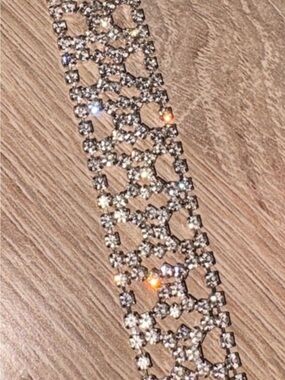 Vintage Crystal Rhinestone Statement Bracelet